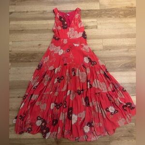 Free People Red Floral Maxi Dress